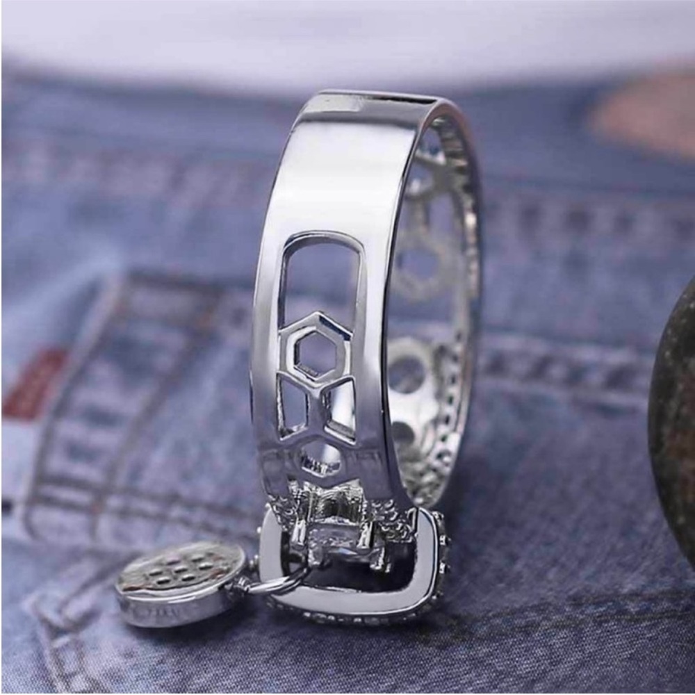 NEW Luxury 925 Silver Beautiful Diamond Round  Cut Ring - Picture 4 of 8